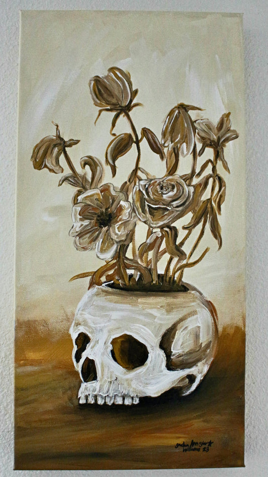 'Brain Flower' Original Acrylic Painting 10x20in